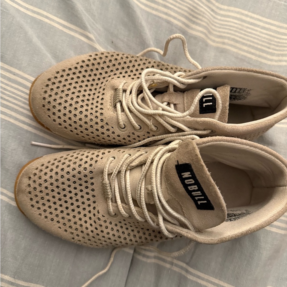 NOBULL Beige Perforated Sneakers